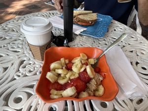 Oatmeal and vegan breakfast sandwich at Bex in Greenville