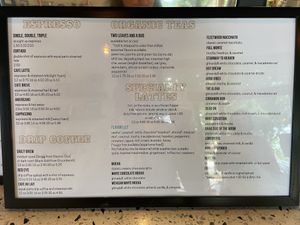 Menu  at Bex in Greenville