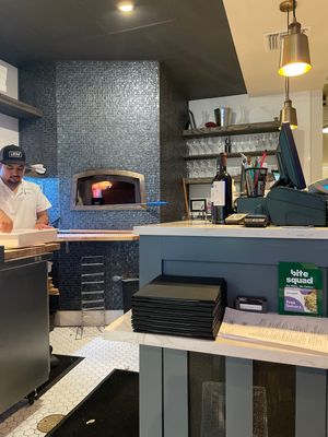 Pizza oven at Lucile Pizza & Wine Bar in Sarasota