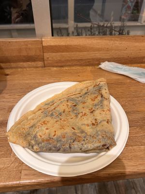 Nutella and banana vegan crepe #Veganuary at BKLYN CREPE in Brooklyn