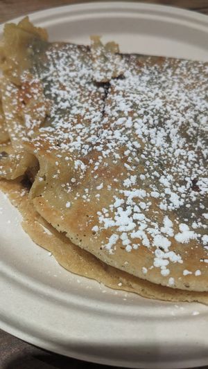 Vegan Nutella and strawberry crepe at BKLYN CREPE in Brooklyn