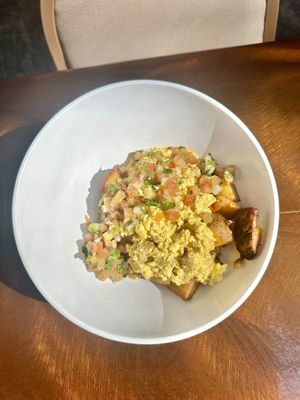 Vegan breakfast bundle   at Base Camp Eatery in Yosemite Valley