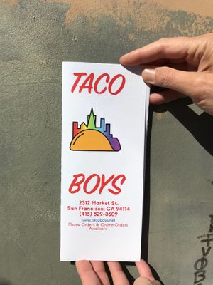 Menu at Taco Boys  in San Francisco