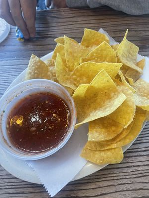 Chips and salsa are a must   at Taco Boys  in San Francisco
