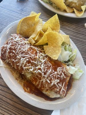 Huge wet burrito  at Taco Boys  in San Francisco