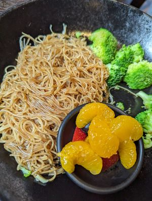 Kids meal modified to leave egg based noodles off and add rice noodles at P.F. Chang's in West Homestead
