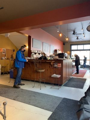 Inside of cafe at Wired Monk in Halifax