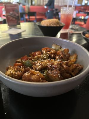 New Korean cauliflower that is delicious but a bit greasyy  at P.F. Chang's in Wauwatosa