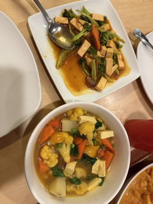 Tofu broccoli and stew  at Sherpa Garden in Colorado Springs