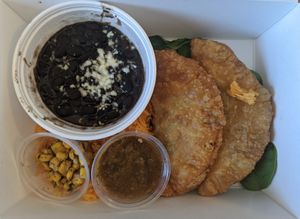 Vegan Empanada Bowl to go at Makers & Finders - Summerlin in Las Vegas