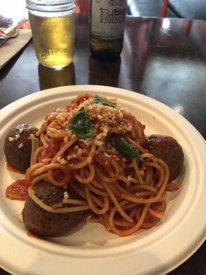 Spaghetti with meatballs  at Brothers Meatballs in Hollywood