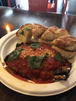 Eggplant lasagna  at Brothers Meatballs in Hollywood