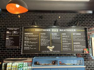 Menu  at Brothers Meatballs in Hollywood