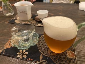 “冰鎮普洱茶" at Rengetsutei in Tokyo