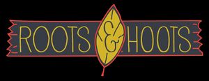 Logo at Roots and Hoots in Brighton