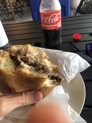 Cheesesteak sandwich   at The Green House in Oceanside