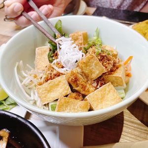 Bun Dau Hu (Cold noodles with tofu, Vegan)  at Red Sparrow in Central Singapore