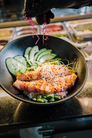 Neptune - Salmon at Planet Bowl in Berlin