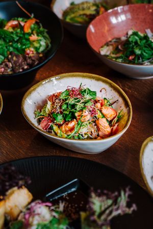 Glas noodle salad with salmon at Planet Bowl in Berlin