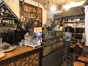 Decorative counter at Rhoda in South West London