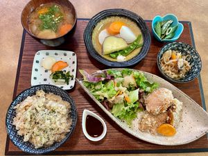 Soy meat katsu plate at KITCHEN & BAR Prana in Sakaishi