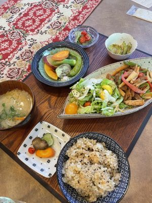 Soy meat Chinjao rosu teishoku  at KITCHEN & BAR Prana in Sakaishi