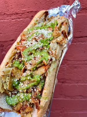 Pesto Chick'n at Ave 26 Vegan in Los Angeles