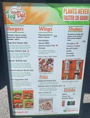 Summer 2026 Menu  at Veg Out - Food Truck in Surrey