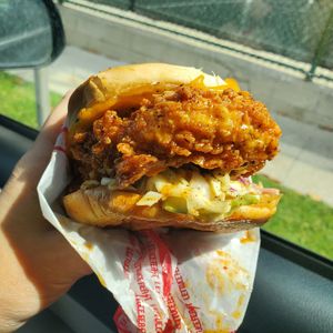 Just look at that breading! 😍 at Lettuce Feast in Los Angeles