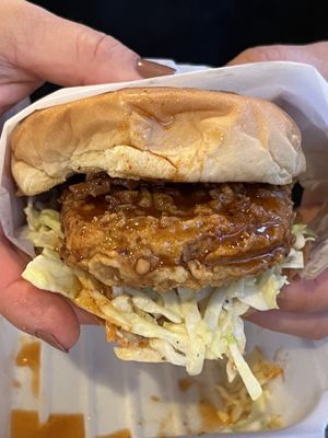 Nashville hot chikn  at Lettuce Feast in Los Angeles