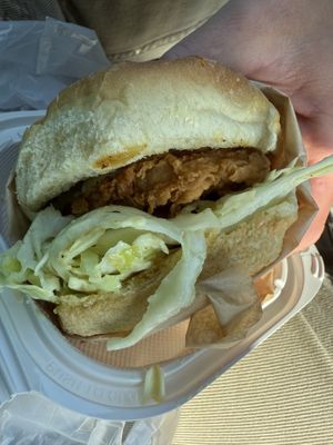 Chick’n sandwich   at Lettuce Feast in Los Angeles