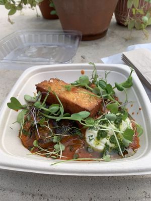 The aubergine with cashew cream. This was amazing   at Twinkle Town  in Port Douglas