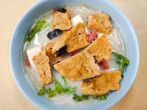 Danggui soya milk sliced fish bee hoon soup at Yi Xiang Vegetarian - 異香素食 in Central Singapore