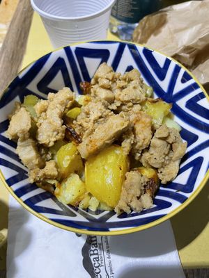 Contorno patate e bocconcini di soia top #Veganuary at Leccabaffo in Viterbo