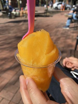 Mango Italian ice at Our Vegan Corner in Syracuse