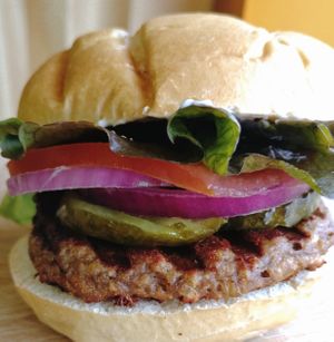 Homestyle Burger  at Our Vegan Corner in Syracuse