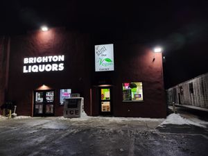 Restaurant outside in winter. at Our Vegan Corner in Syracuse