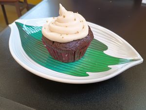 Chocolate maple cupcake. at Our Vegan Corner in Syracuse