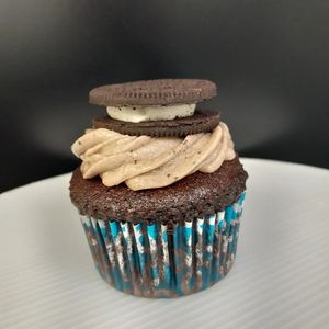 Scratch made in-house Cupcakes; Never outsourced. (Shown is Chocolate Oreo) Flavors rotate Daily. (Soy-free, Dairy-free)  at Our Vegan Corner in Syracuse