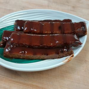 House baked Ribs from pea protein. (Soy-free, Gluten-free, Dairy-free) at Our Vegan Corner in Syracuse