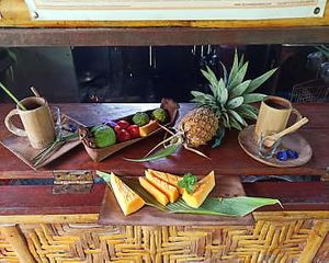 The meals always include fruits from our organic gardens at Dapur Tara Flores in 