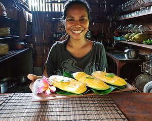 Always preparing with smile and love at Dapur Tara Flores in 