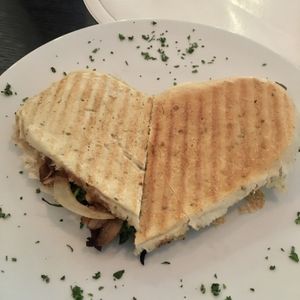 sausage cheese panini YUMMMM at Origin Cafe in Noord