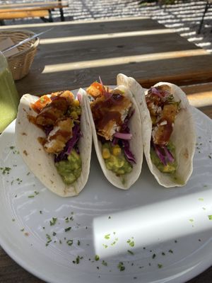 Fish tacos at Origin Cafe in Noord