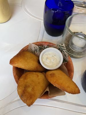 Cheese empanada  at Origin Cafe in Noord
