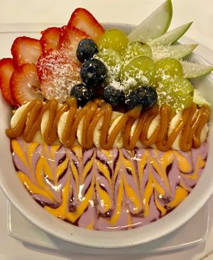 Açai smoothie bowl. at Origin Cafe in Noord