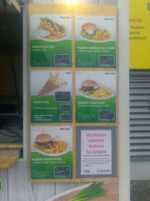 Menu:) at Vegánsky Gazda in Trencin