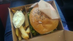 Garden burger at Vegánsky Gazda in Trencin