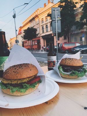 Delicious vegan burgers in Trenčín at Vegánsky Gazda in Trencin