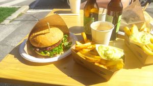 Burger at Vegánsky Gazda in Trencin